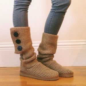 🛑SOLD🛑Tan Knit Ugg Boots